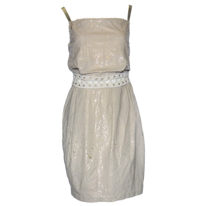 D Bookie Damenkleid ärmellos Midi Glänzend Sommer Partywear Rosa Kleid Diesel