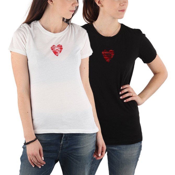 T Sily C Damen T Shirt Rundhals Kurzarm Top Lässig Sommer Tee New Diesel White