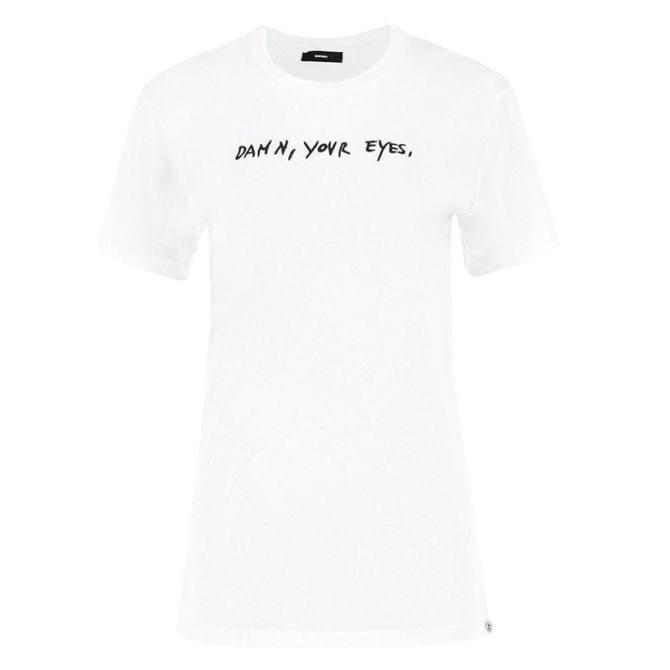 T Flavia A Damen T-shirt Rundhals Kurzarm Lässig Sommer Tops Diesel