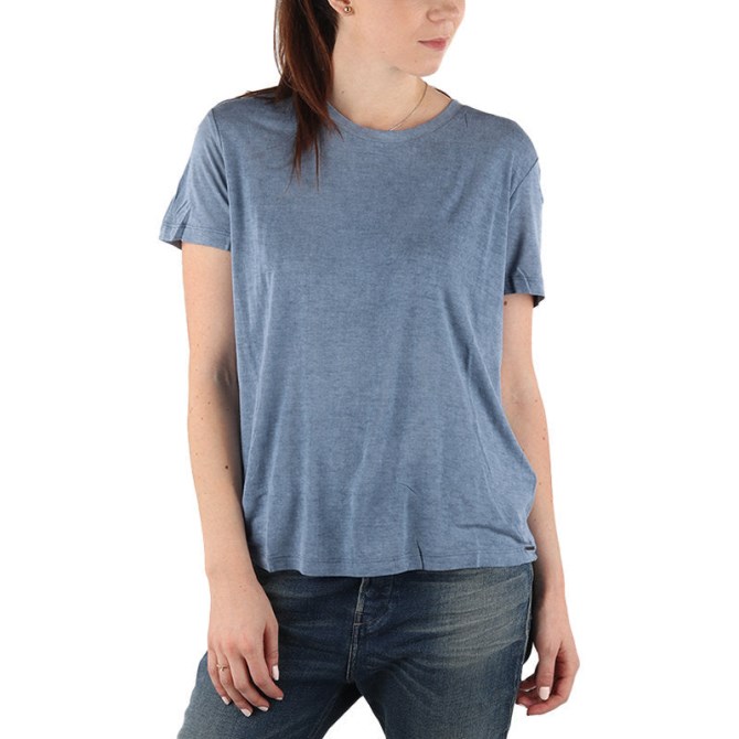Diesel T Moriplaque Damen-t-shirt Mit Rundhalsausschnitt, Kurzarm, Lässiges Sommerblaues T-shirt