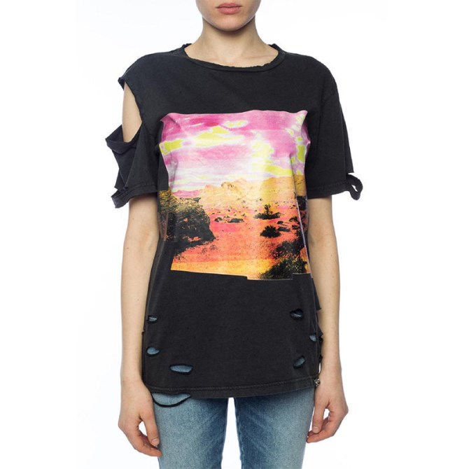 T Cynth Damen-t-shirt Rundhals Kurzarm Regular Fit Lässige Tops Diesel