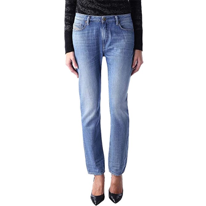Rizzo 0847r Damen Jeans Regular Slim Fit Niedrige Taille Lässig Hose Diesel