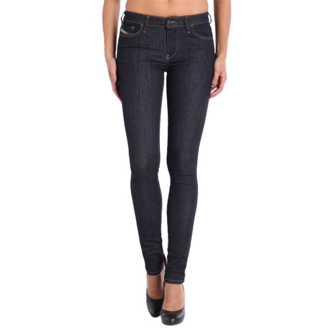 Skinzee 0813c Damen-denim-jeans, Super Schmal, Schmal, Reißverschluss, Dunkelblau, Diesel