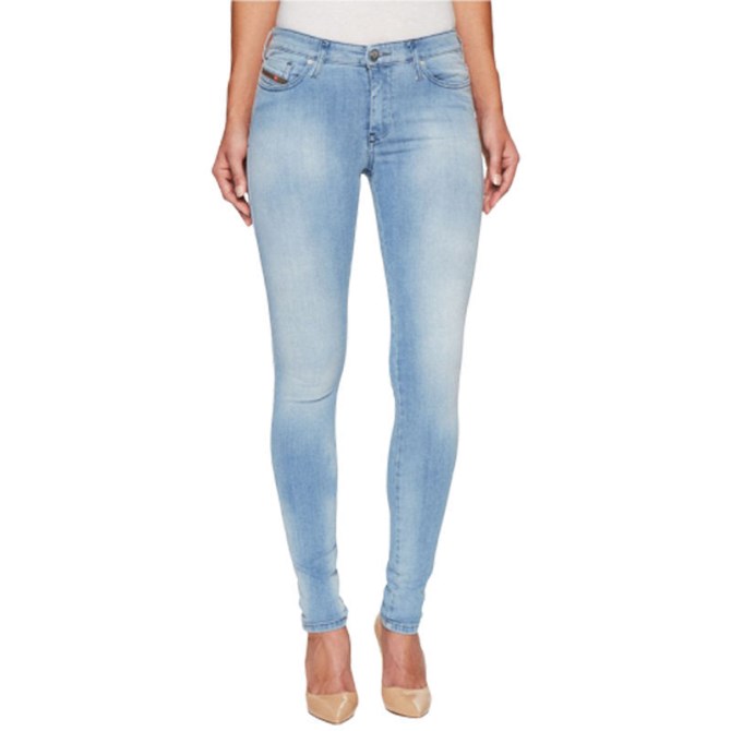 Skinzee 084cr Damen-denim-jeans Ausgebleichter Stretch Super Skinny Fit Blaue Hose Diesel