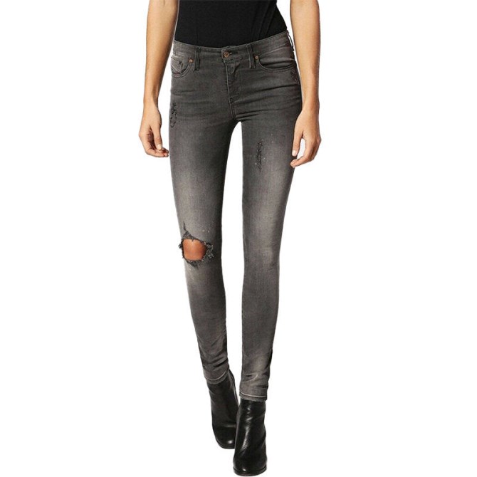 Diesel Skinzee 0683l Damenjeans Super Schmale Schmale Hose Mit Normaler Taillenpassform