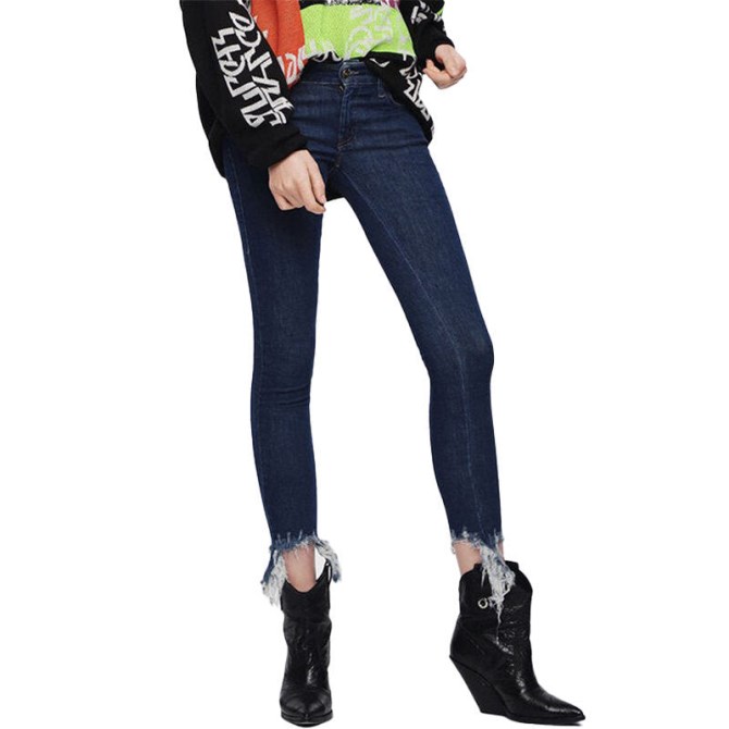 Diesel Slandy 088at Damenjeans Superschmale Schmale Hose Mit Normaler Taillenpassform