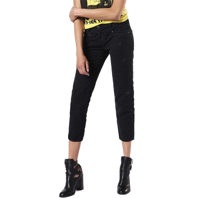 Diesel Belthy Knöchel 0683w Damenjeans Normaler Schmaler Gerader Schlauch Mit Niedriger Taille