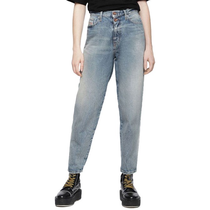 Alys 084wv Damen Jeans Regular Fit Lässige Hellblaue Hose Diesel