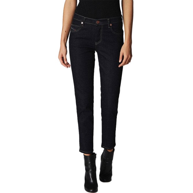 Diesel Babhila 0665w Damenjeans Denim Slim Skinny Regular Taille Fit Hose