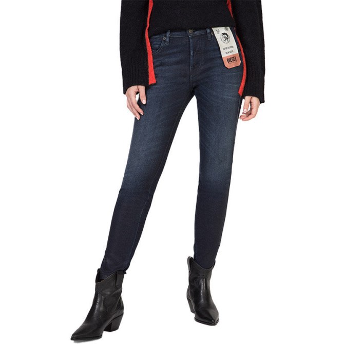 Diesel Babhila 083af Damenjeans Denim Slim Skinny Regular Taille Fit Hose