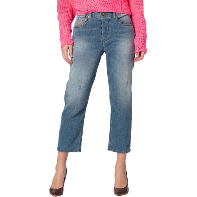 Aryel 084yj Damenjeans Denim Regular Straight Regular Waist Fit Hose Diesel