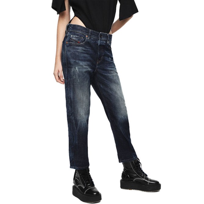 Diesel Aryel 089al Damenjeans Denim Stretch Normal Gerade Taillenhose