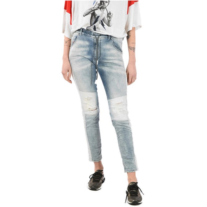 Krailey Sp Ne 0672g Damen Jogg Jeans Regular Fit Sweat Jeans Denim Hose Diesel